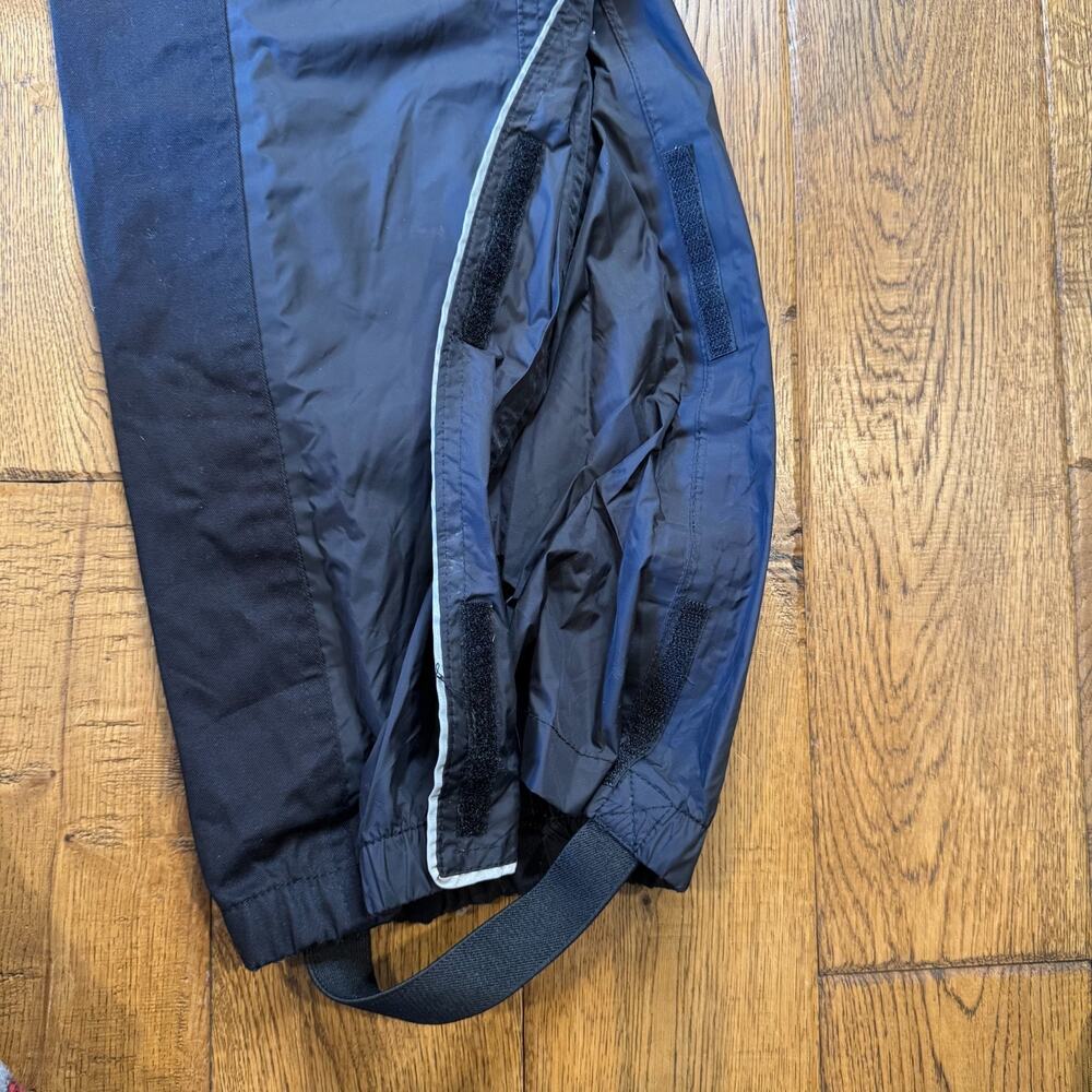 Harley Davidson Windbreaker Stirrup Rain Pants Black Nylon Waterproof Riding M - Picture 6 of 7